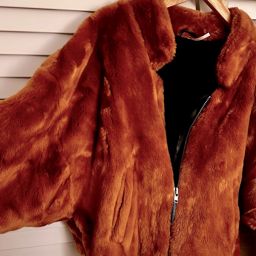 Free People Faux Fur Bomber